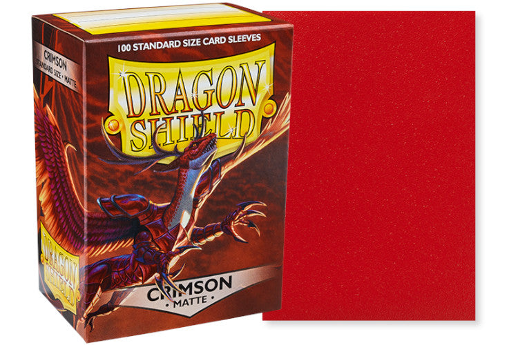 Dragon Shield Standard Size Matte Sleeves - Crimson (100 Sleeves)