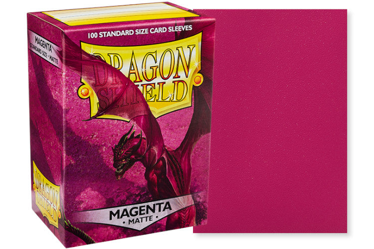 Dragon Shield Standard Size Matte Sleeves - Magenta (100 Sleeves)