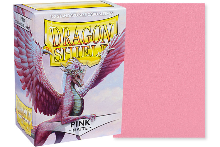 Dragon Shield Standard Size Matte Sleeves - Pink (100 Sleeves)