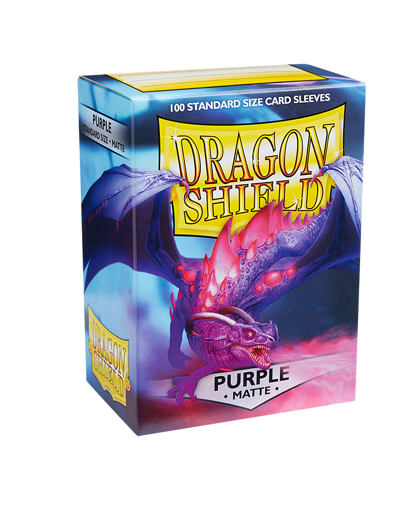 Dragon Shield Standard Size Matte Sleeves - Purple (100 Sleeves)