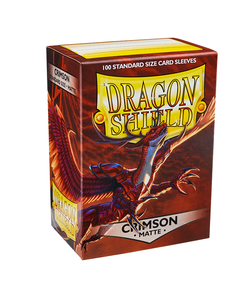 Dragon Shield Standard Size Matte Sleeves - Crimson (100 Sleeves)