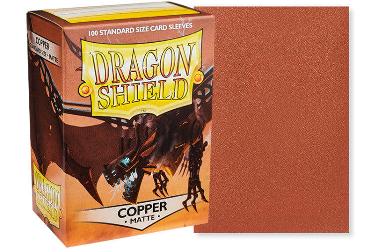 Dragon Shield Standard Size Matte Sleeves - Copper (100 Sleeves)