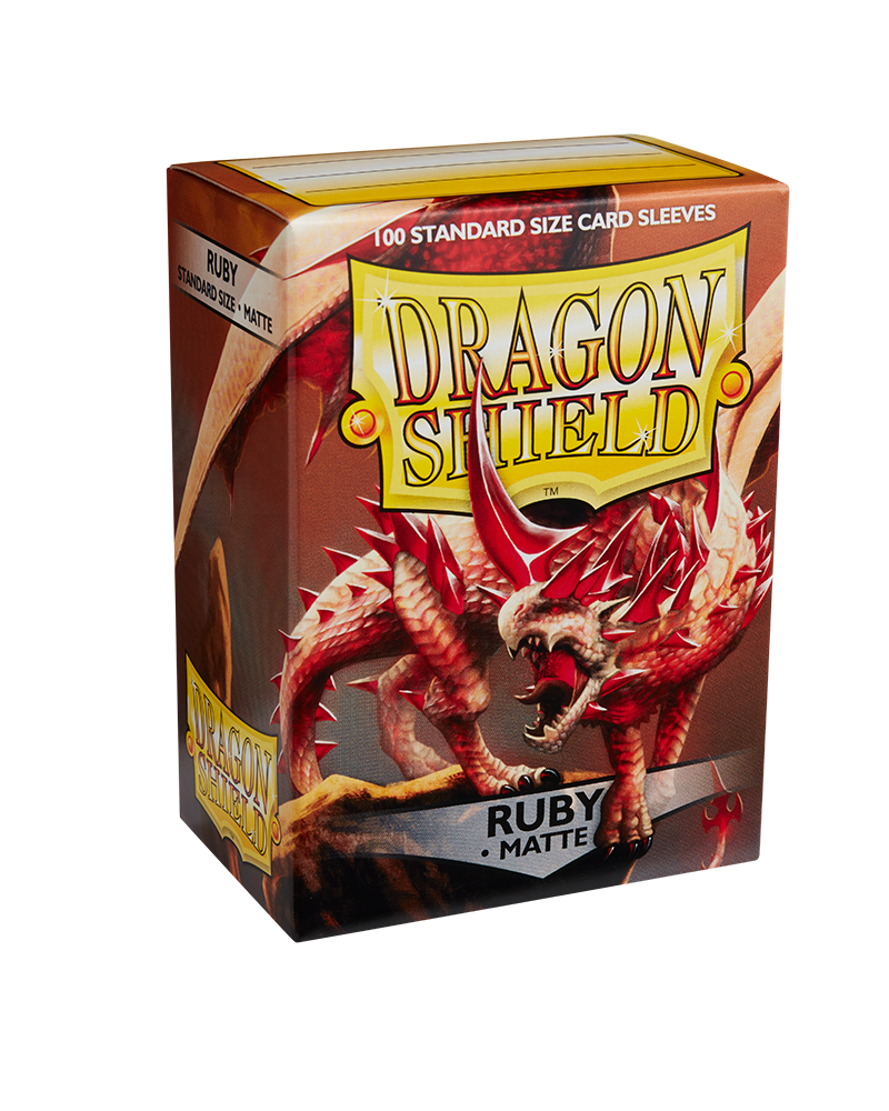 Dragon Shield Standard Size Matte Sleeves - Ruby (100 Sleeves)