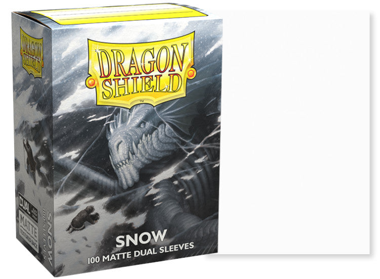 Dragon Shield Standard Size Dual Matte Sleeves - Snow (100 Sleeves)