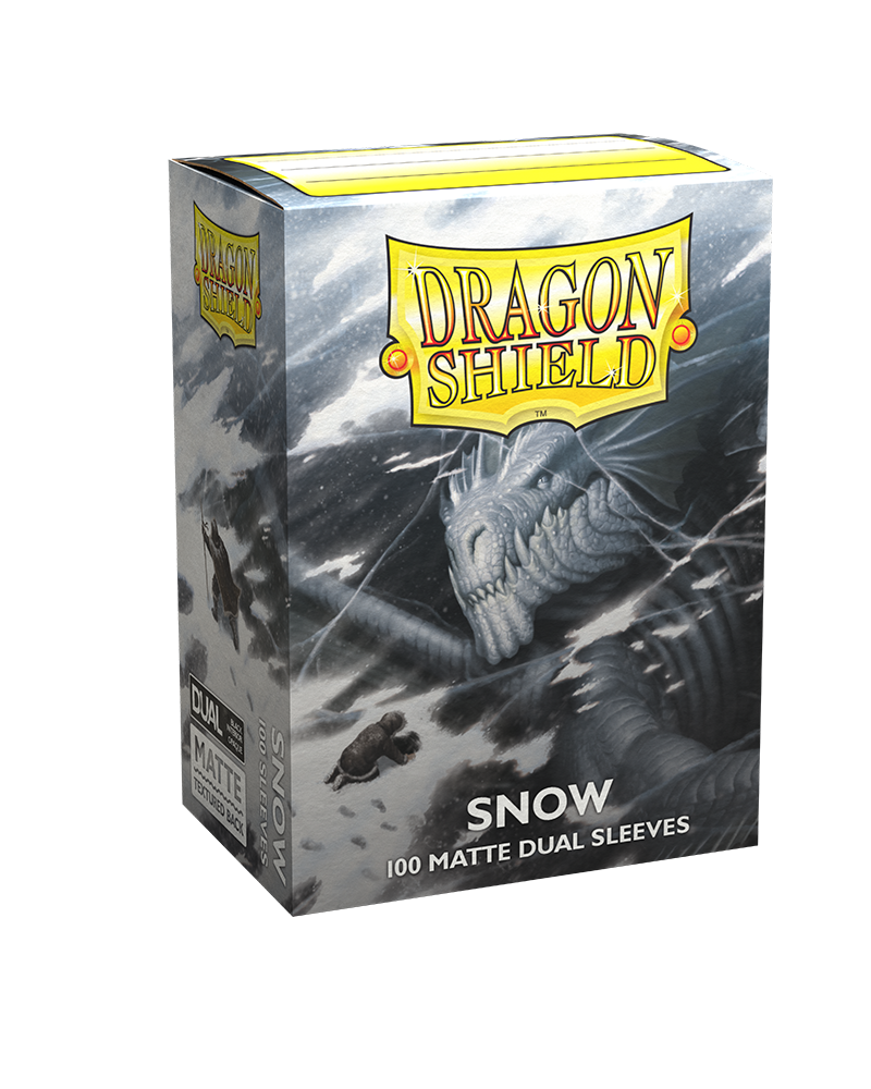 Dragon Shield Standard Size Dual Matte Sleeves - Snow (100 Sleeves)