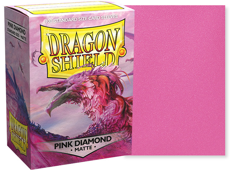 Dragon Shield Standard Size Matte Sleeves - Pink Diamond (100 Sleeves)