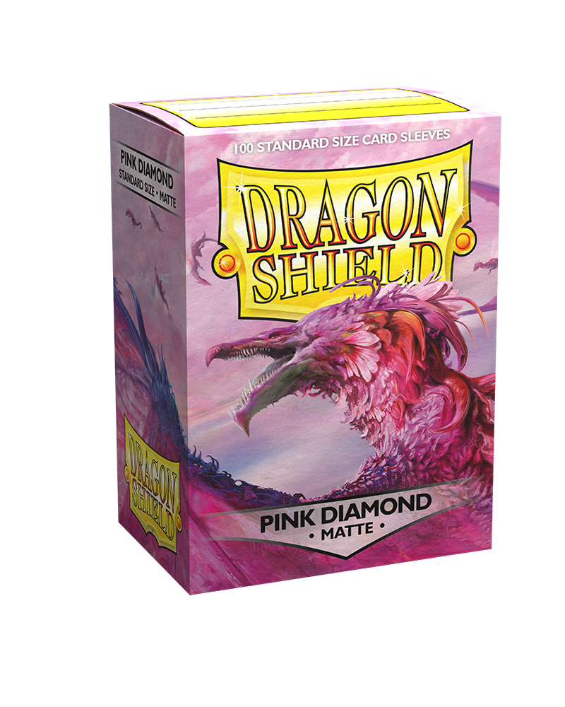 Dragon Shield Standard Size Matte Sleeves - Pink Diamond (100 Sleeves)