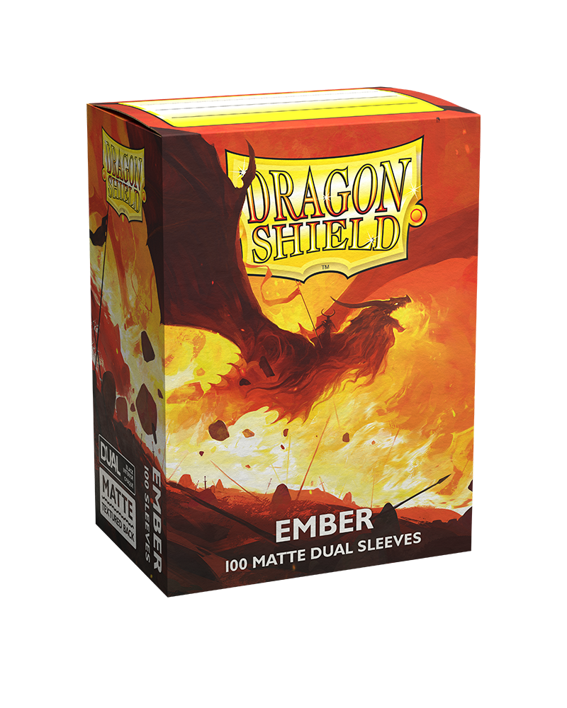 Dragon Shield Standard Size Dual Matte Sleeves - Ember (100 Sleeves)