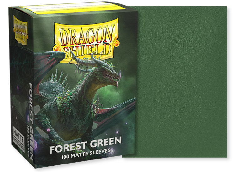 Dragon Shield Standard Size Matte Sleeves - Forest Green (100 Sleeves)