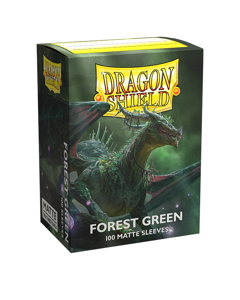 Dragon Shield Standard Size Matte Sleeves - Forest Green (100 Sleeves)