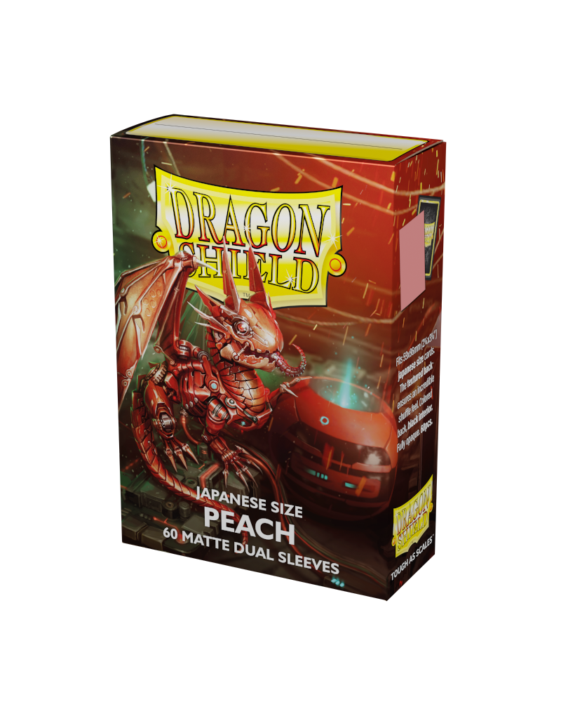 Dragon Shield Japanese Size Dual Matte Sleeves - Peach (60 Sleeves)