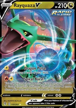 Rayquaza V EVS-110 Ultra Rare Excellent Englisch