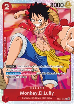 Monkey.D.Luffy (OP01-024) (V.1) OP01 Super Rare Near Mint Englisch