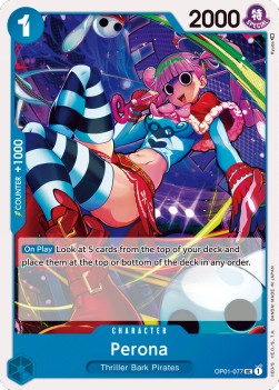 Perona (OP01-077) (V.1) OP01 Uncommon Near Mint Englisch