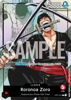 Roronoa Zoro (OP01-001) PB-XX Leader Near Mint Englisch