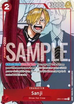 Sanji (OP01-013) PB-XX Rare Near Mint Englisch