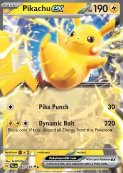 Pikachu ex PAL-063 Double Rare Excellent Deutsch