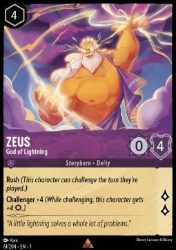 Zeus - Gott der Blitze 1TFC-61 Rare Near Mint Deutsch