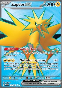 Zapdos ex MEW-192 Ultra Rare Near Mint Deutsch