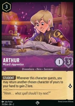 Arthur - Zauberlehrling (V.1) 2ROF-35 Super Rare Boosterfrisch Englisch Foil