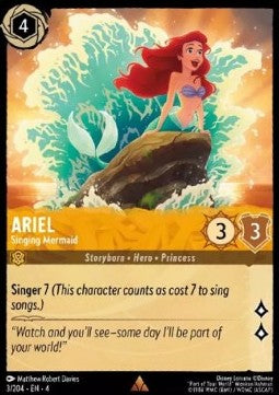 Ariel - Singing Mermaid 4URS-3 Rare Near Mint Deutsch