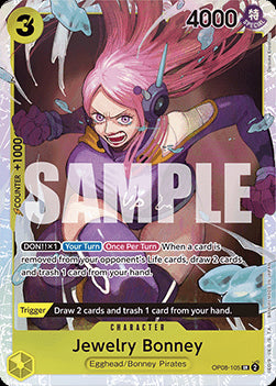 Jewelry Bonney (OP08-105) (V.1) OP08 Super Rare Near Mint Englisch