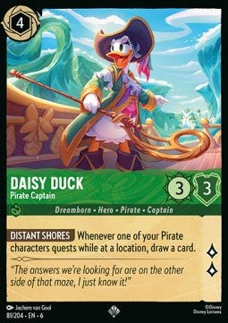 Daisy Duck - Piratenkapitänin (V.1) 6AZS-81 Super Rare Near Mint Deutsch