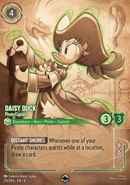 Daisy Duck - Piratenkapitänin (V.2) 6AZS-211 Enchanted Near Mint Englisch Foil