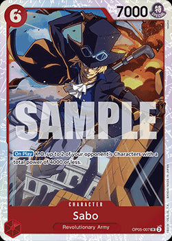 Sabo (OP05-007) (V.1) PRB01 Super Rare Near Mint Englisch