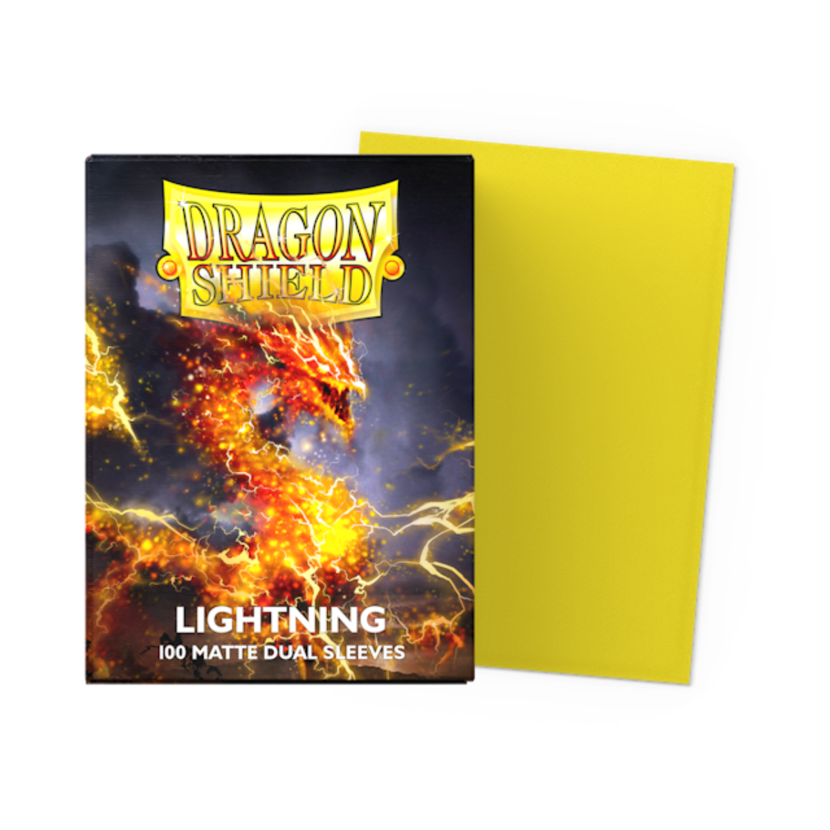 Dragon Shield Standard Size Matte Dual Sleeves - Lightning (100 Sleeves)