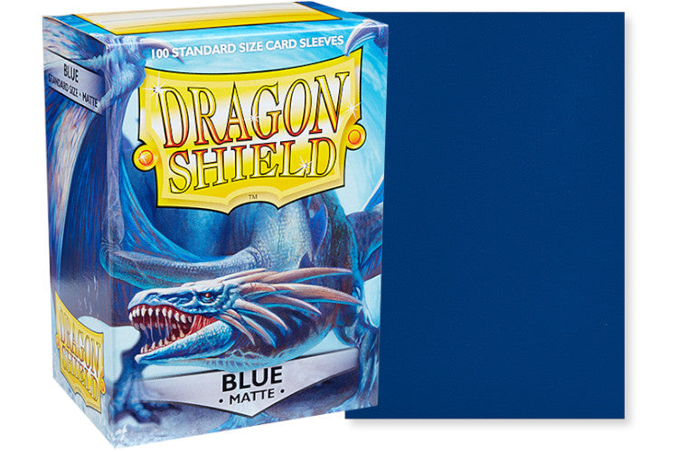 Dragon Shield Standard Size Matte Sleeves - Blue (100 Sleeves)