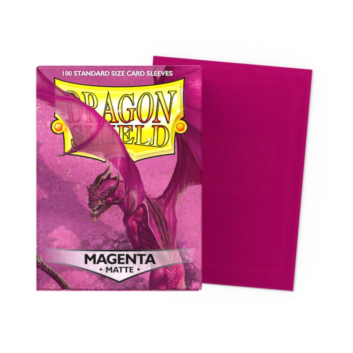 Dragon Shield Standard Size Matte Sleeves - Magenta (100 Sleeves)