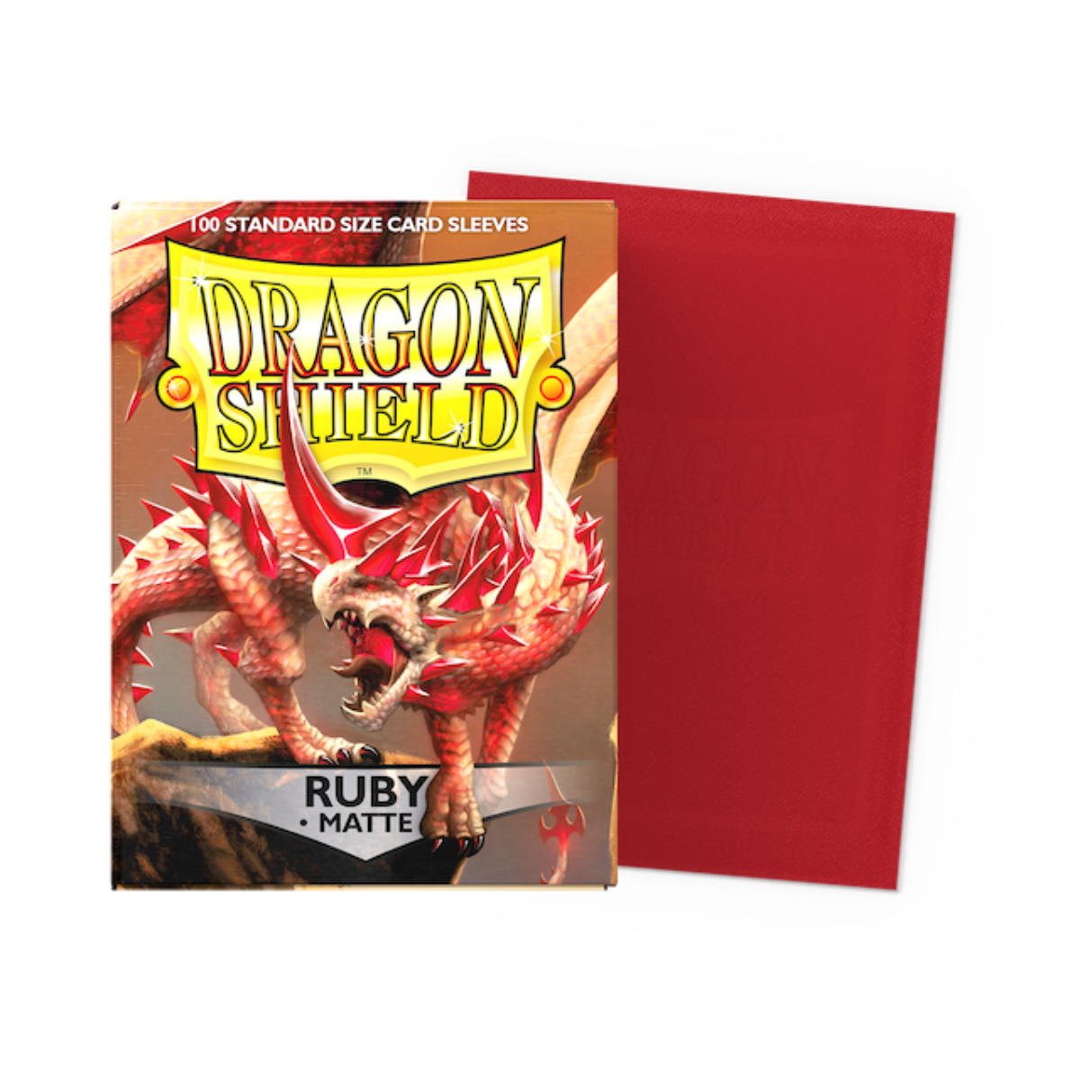 Dragon Shield Standard Size Matte Sleeves - Ruby (100 Sleeves)