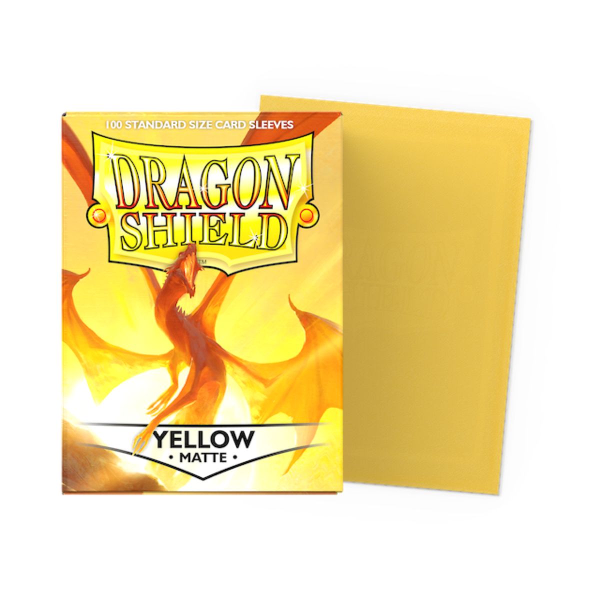 Dragon Shield Standard Size Matte Sleeves - Yellow (100 Sleeves)