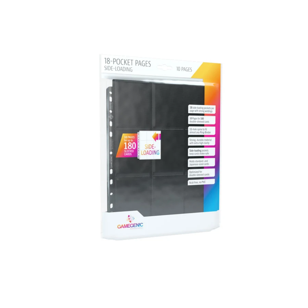 Gamegenic 18-Pocket Pages Side-Loading Schwarz