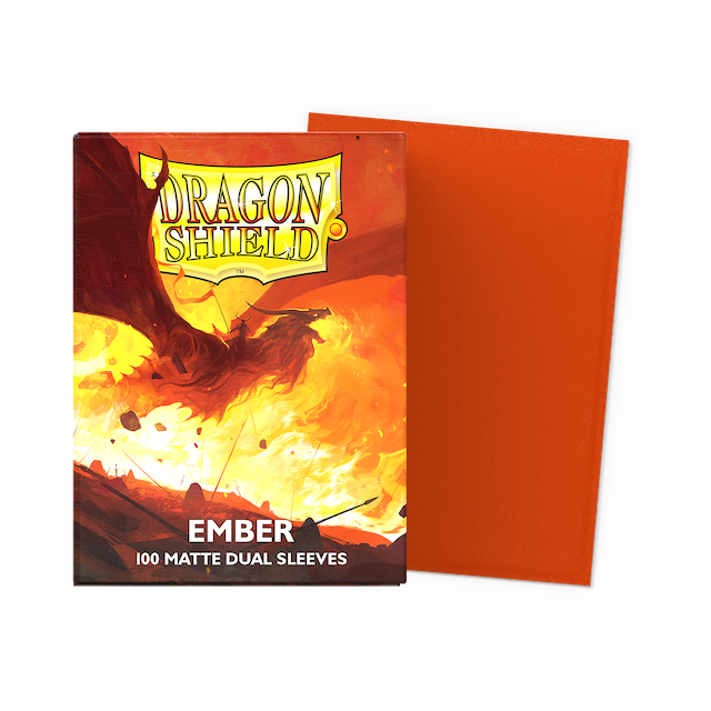 Dragon Shield Standard Size Dual Matte Sleeves - Ember (100 Sleeves)