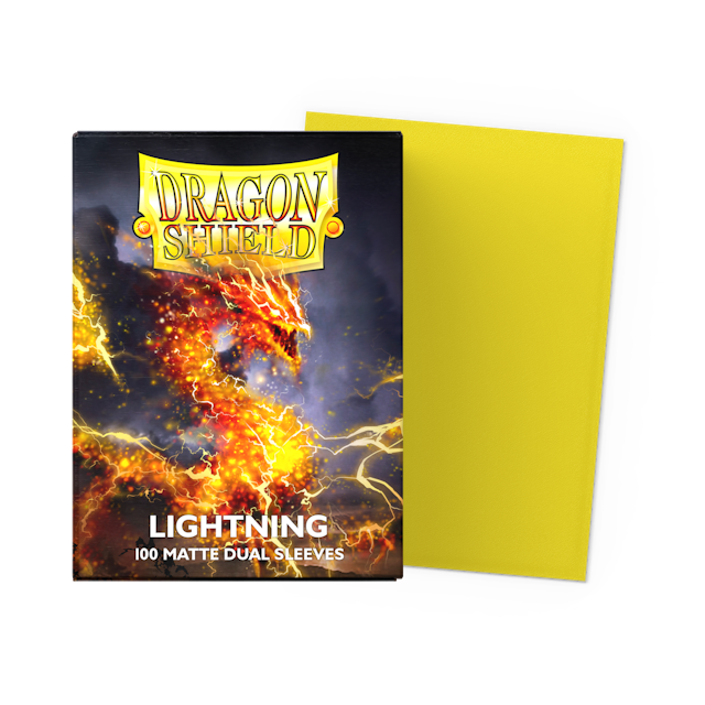 Dragon Shield Standard Size Matte Dual Sleeves - Lightning (100 Sleeves)