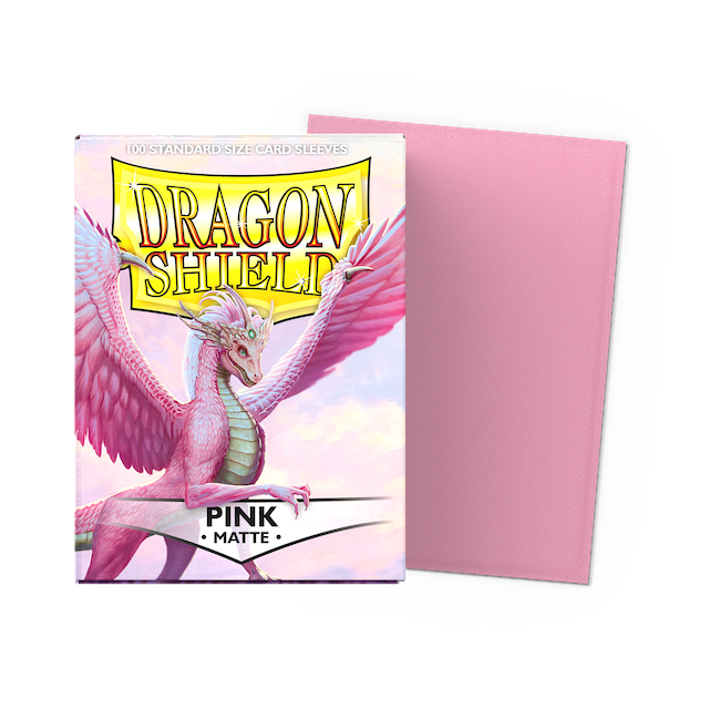 Dragon Shield Standard Size Matte Sleeves - Pink (100 Sleeves)