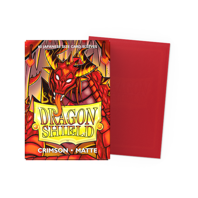 Dragon Shield Small Sleeves - Matte Crimson (60 Sleeves)