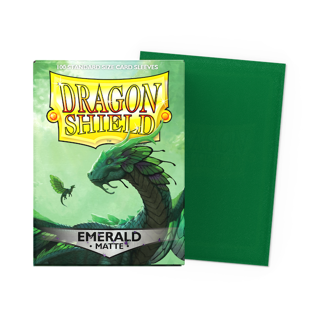 Dragon Shield Standard Size Matte Sleeves - Emerald (100 Sleeves)