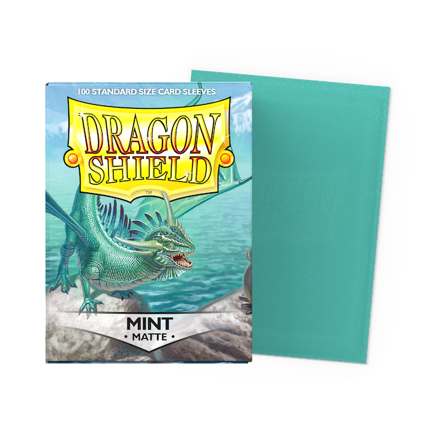 Dragon Shield Standard Size Matte Sleeves - Mint (100 Sleeves)